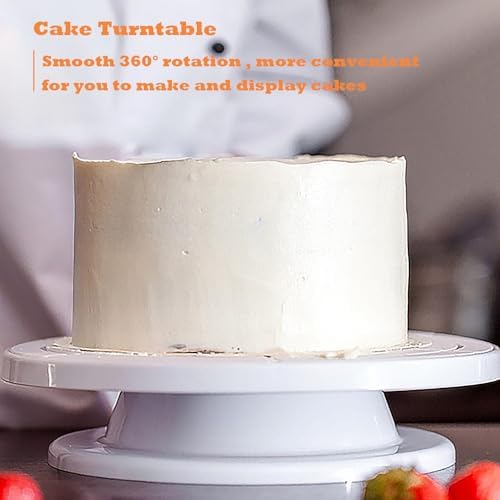 11 Inch Revolving Cake Stand Turntable, Cake Decorating Kit with 24 Icing Piping Tips, 3 Scrapers, 2 Spatulas, 1, alternate