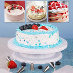 11 Inch Revolving Cake Stand Turntable, Cake Decorating Kit with 24 Icing Piping Tips, 3 Scrapers, 2 Spatulas, 1, alternate