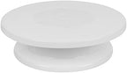 11 Inch Rotating Cake Stand/Turntable w/ 2 Icing Spatula & 3 Icing Smoother in White, alternate view 6