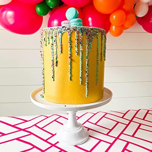 11-Inch White Melamine Cake Stand Pedestal Durable Plastic Dessert Display in White, alternate view 2