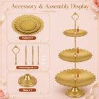 11 Pack desert table display set, Metal Gold Dessert Stands and Bases para Mesa de Postres, Elegant Gold Desert, alternate