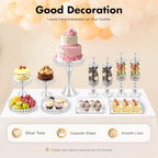 11 PCS Cake Stand Set Cupcake Stand Multiple Style Dessert Display Tower in Silver, alternate view 7