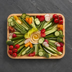 11 x 14 Inch Bamboo Cutting Board with Clear Locking Lid in 11 x 14 inches in Navy, alternate view 2