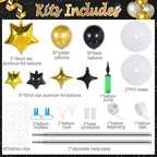 110 Pcs Black and Gold Balloon Arch Column Stand Kit, alternate view 3