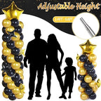 110 Pcs Black and Gold Balloon Arch Column Stand Kit, alternate view 5