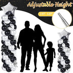 110 Pcs Black and Silver Balloon Arch Column Stand Kit, alternate view 5