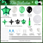 110 Pcs Green White Black Balloon Arch Column Stand Kit Football, alternate view 3