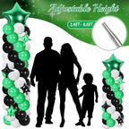 110 Pcs Green White Black Balloon Arch Column Stand Kit Football, alternate view 6
