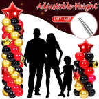 110 Pcs Red Gold Black Balloon Arch Column Stand Kit, alternate view 4