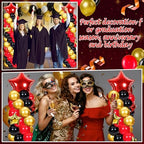 110 Pcs Red Gold Black Balloon Arch Column Stand Kit, alternate view 6