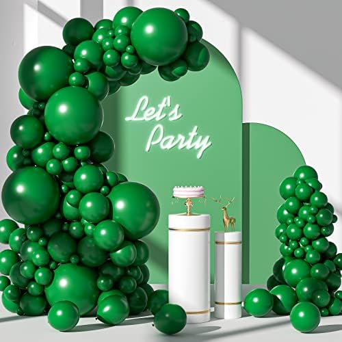 110pcs Dark Green Balloon Arch Kit with 18 12 10 5 inch Balloons in 110 Count (Pack of 1) in Dark Green