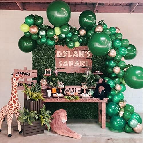 110pcs Dark Green Balloon Arch Kit with 18 12 10 5 inch Balloons in 110 Count (Pack of 1) in Dark Green, alternate view 4