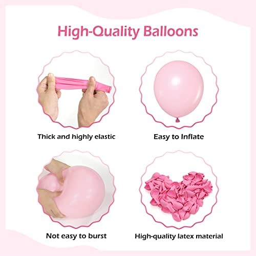 110pcs Light Pink Balloon Arch Kit with 18 12 10 5 inch Balloons in 110 Count (Pack of 1) in Light Pink, alternate view 3