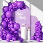 110pcs Purple Balloon Arch Kit with 18 12 10 5 inch Balloons in 110 Count (Pack of 1) in Purple