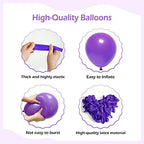 110pcs Purple Balloon Arch Kit with 18 12 10 5 inch Balloons in 110 Count (Pack of 1) in Purple, alternate view 3