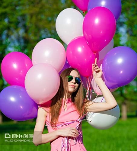 110pcs Purple Balloon Arch Kit with 18 12 10 5 inch Balloons in 110 Count (Pack of 1) in Purple, alternate view 4