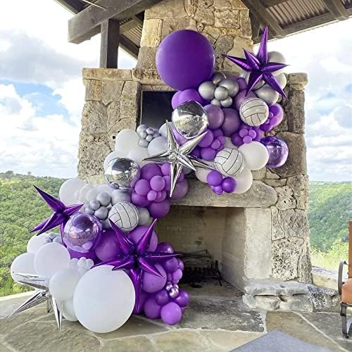 110pcs Purple Balloon Arch Kit with 18 12 10 5 inch Balloons in 110 Count (Pack of 1) in Purple, alternate view 5