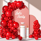110pcs Red Balloon Arch Kit with 18 12 10 5 inch Balloons in 110 Count (Pack of 1) in Red