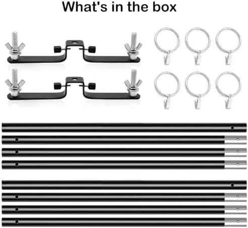 118" / 3m Background Folding Crossbar, Photography Lighting Muslin Backdrop Support Crossbar, 2 x 3m Crossbar, 2, alternate