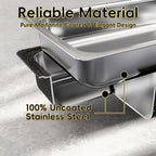 11Qt Chafing Dishes for Buffet, 4 Pack, Black in Black, alternate view 5