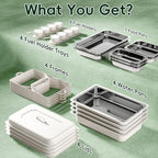11Qt Chafing Dishes for Buffet, 4 Pack, White in White, alternate view 2