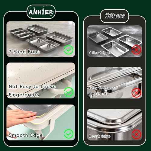 11Qt Chafing Dishes for Buffet, 4 Pack, White in White, alternate view 5