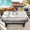 11Qt Chafing Dishes for Buffet, Multi-Size Pans 4 Pack, Black in Black