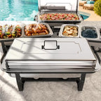 11Qt Chafing Dishes for Buffet, Multi-Size Pans 4 Pack, Black in Black