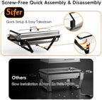 11Qt Chafing Dishes for Buffet, No Any Screws, 4 Pack, Black in Black, alternate view 3