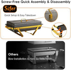 11Qt Chafing Dishes for Buffet, No Any Screws, 4 Pack, Black & Gold in Black & Gold, alternate view 3