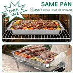 11Qt Chafing Dishes for Buffet, No Any Screws, 4 Pack, Silver in Silver, alternate view 5