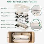 11Qt Chafing Dishes for Buffet, No Any Screws, 4 Pack, White in White, alternate view 4