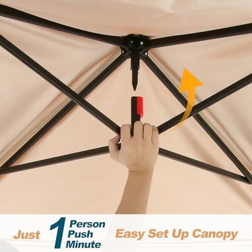 11x11 Pop Up Gazebo Canopy Tent Outdoor Gazebo Waterproof Upgrade Easy Up Portable with Mosquito Nettings, alternate view 4
