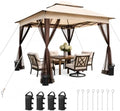 11x11 Pop Up Gazebo with Mosquito Netting, Outdoor Canopy