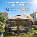 11x11 Pop Up Gazebo with Mosquito Netting, Outdoor Canopy, alternate view 6