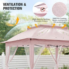 11x11 Pop Up Gazebo with Netting, Outdoor Gazebo, Pink in Pink, alternate view 4
