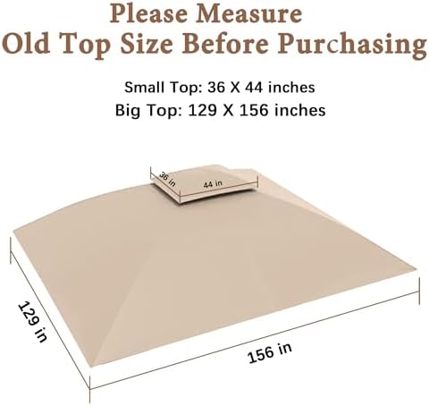 11X13 Replacement Cover Fit for SunNest Moorehead Domed Gazebo (11X13 Ft) in 11X13 Ft, alternate view 4