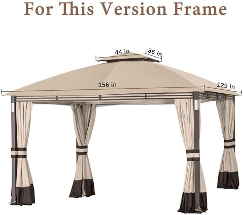 11X13 Replacement Cover Fit for SunNest Moorehead Domed Gazebo (11X13 Ft) in 11X13 Ft, alternate view 6