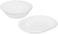 12-1/4-Inch Serving Platter, Winter Frost White Serving Bowl, Winter Frost White - Bundle Set of 2 (1 Serving