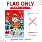 12×18 Christmas Snowman Garden Flag, alternate view 2