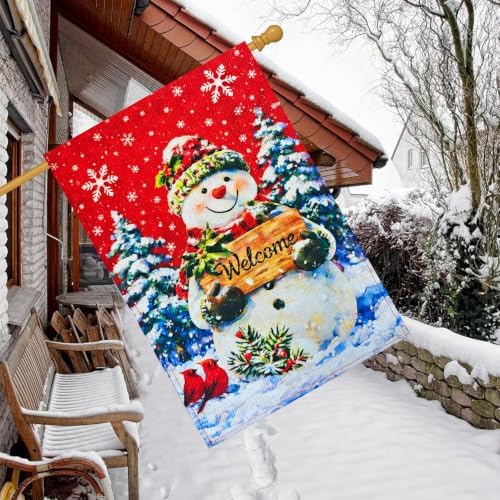 12×18 Christmas Snowman Garden Flag, alternate view 7