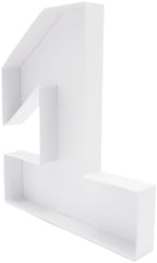 12.2" Fillable Cardboard Number Serving Tray Cut Out Charcuterie Sweet Food Decorative Paper Mache Box (1) in, alternate view
