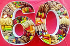12.2inch Fillable Cardboard Number Serving Tray Cut Out Charcuterie Sweet Food Decorative Paper Mache Box (6 or, alternate