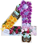 12.2Inch Fillable Cardboard Number Serving Tray Cut Out Charcuterie Sweet Food Decorative Paper Mache Box (4) in