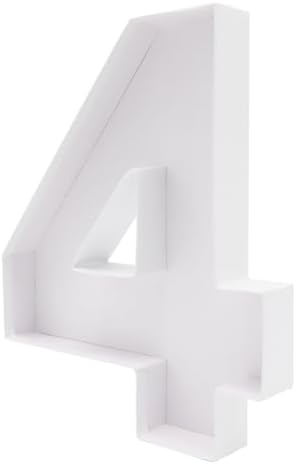 12.2Inch Fillable Cardboard Number Serving Tray Cut Out Charcuterie Sweet Food Decorative Paper Mache Box (4) in, alternate