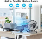 12" 3-Speed Low-Profile Desk & Floor Fan, alternate view 4