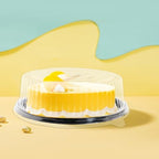 12" [5 Pack] Round Cake Pies Carriers, Black Serving Tray with Clear Lid, Disposable Cake Containers with Dome, alternate