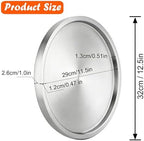 12.5" Silver Round Serving Tray, Double Wall Stainless Steel in Silver-12.5" Round, alternate view 3