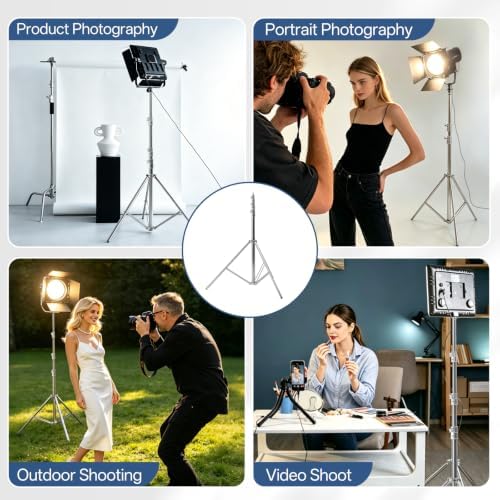 12.5ft Light Stand Stainless Steel for Photography Video Studio, alternate view 7