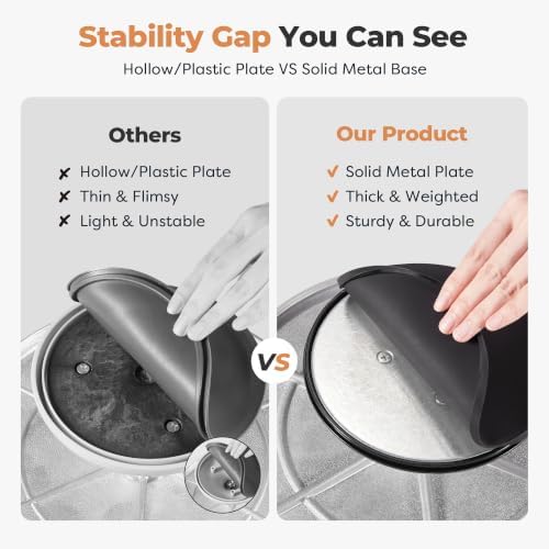12" Black Aluminum Alloy Cake Turntable, Cake Stand for Decorating in Black, alternate view 3